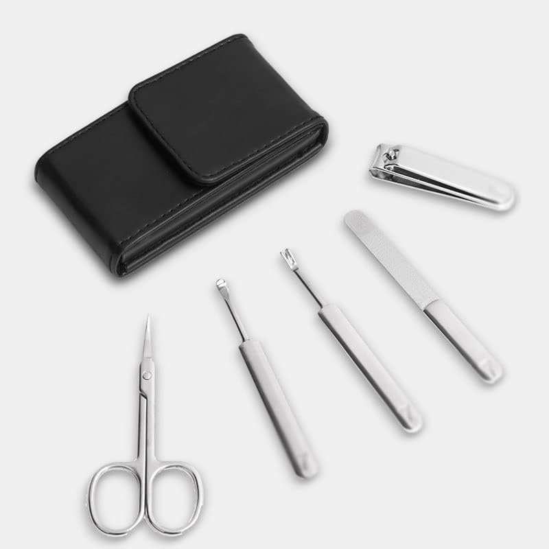 DLOETT Маникюр, определени нокторезачки, Ножици, Определени Пилочек за Нокти, Инструмент за грижа за ноктите с Кожен