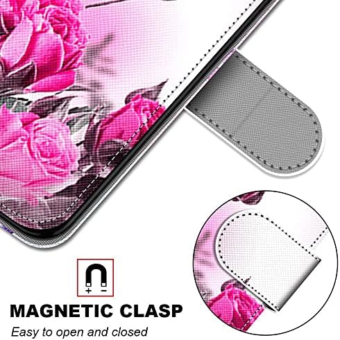 Калъф SATURCASE за Samsung Galaxy M13 5G, Красив чантата е от изкуствена кожа, с окачени магнитна поставка, Отделения за карти, каишка за ръка, Защитен калъф за Samsung Galaxy M13 5G (DK-17)
