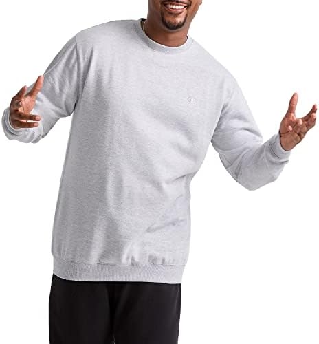 Мъжки hoody Champion's Powerblend Crewneck Sweatshirt, най-Добрите мъжки блузи Crew (обл. или Big & Tall)