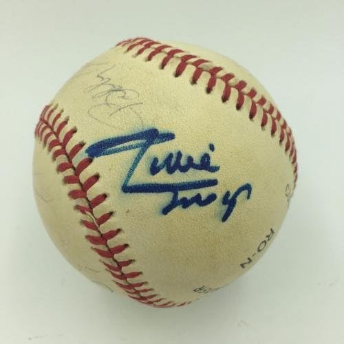 Уили Мейс Маккови Сепеда Маричал Дюрочер Великите бейзболни играчи с Автограф от JSA - Бейзболни топки с автографи