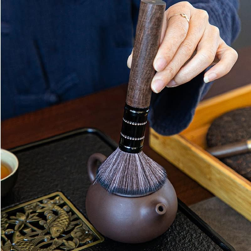 Чай Набор от GRETD Кунг-фу Аксесоари за Чайна церемония от Черно Дърво, Определени за шест Мъж, Определени за Шест Мъж