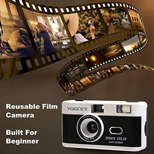 Филмова камера за начинаещи фотографи на 35-миллиметровую филм за Многократна употреба ретро камера, Без фокусиране,