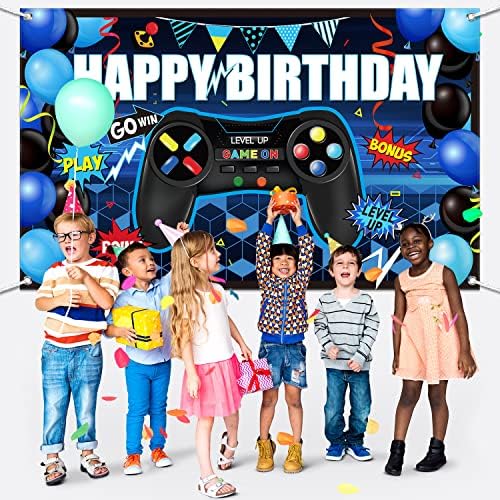 Видеоиграта честит Рожден Ден на Фона на Играта на фона на парти по случай рождения Ден на Банер в повишаващ нивото на