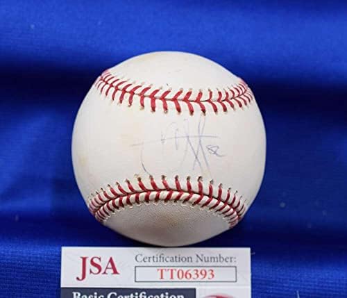 Cc Sabathia JSA Coa Автограф на Мейджър лийг бейзбол с автограф OML - Бейзболни топки с автографи