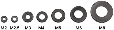 250 БР. найлонови шайби M2 M2.5 M3 M4 M5 M6 M8 Найлонови шайби Пластмасови Изолационни подложки, Запечатване на Черно-Бял