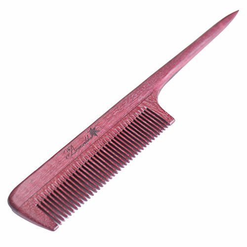 Бризоподобные гребени за коса - Дървена четка за коса за опашката с малки зъби Purpleheart - Не предизвиква статични