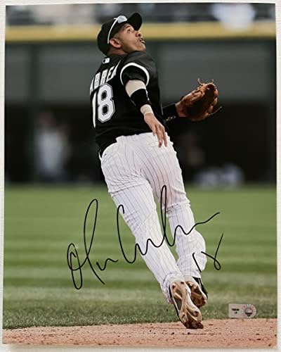 Орландо Кабрера Подписа Гланцирана снимка с размер 8x10 с Автограф на Чикаго Уайт Сокс - MLB Заверени