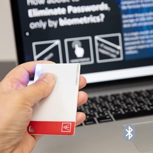 AUTHENTREND ATKey Card - сертифициран FIDO2 ключ за защита тип карта на пръстови отпечатъци, USB порт-A, NFC и Bluetooth