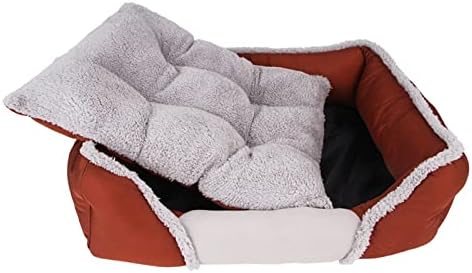 MMyydds Топло Къс Плюшен легло за кучета Малки и Средни Пет House (Цвят: кафяв Размер: Малка)