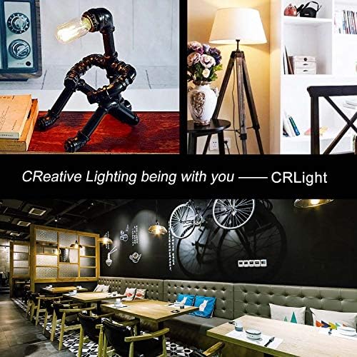CRLight 8 W Led Тръбна лампа 3000 До, меко Бял, 80 W Еквивалента на 800 Лумена, Средна База E26, Античен стил Edison