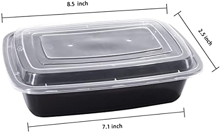 LIYH 50 БР Съдове за приготвяне на храна 32 oz Контейнери За съхранение на продукти за 1 Брой Контейнери за храна с Капак