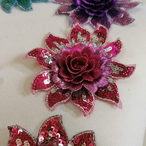 Хубава Цветна Апликация във формата на Роза, с Нашивка с цветя, Бродирани Нашивкой на чанти за Ръчно изработени дрехи,