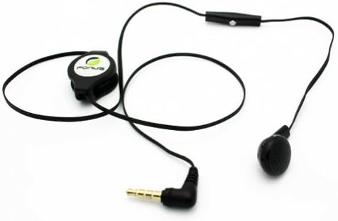 Fonus Черна Прибиращ 3,5 мм Монофоническая Слушалки свободни ръце, Слушалки с един облицовани с микрофон за Boost Mobile