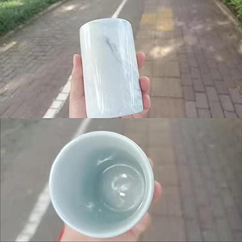 Керамична чаша с мрамор модел RabyLeo, творчески зъбни цилиндър, керамика чаша за устата, няколко прости чаши за изплакване