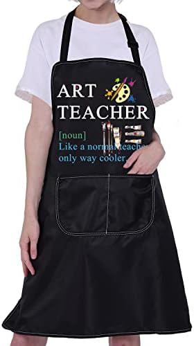 CMNIM Престилка Учители за Рисуване с Джобове Подаръци Учител Престилка за Рисуване на Учителя за Рисуване Престилки