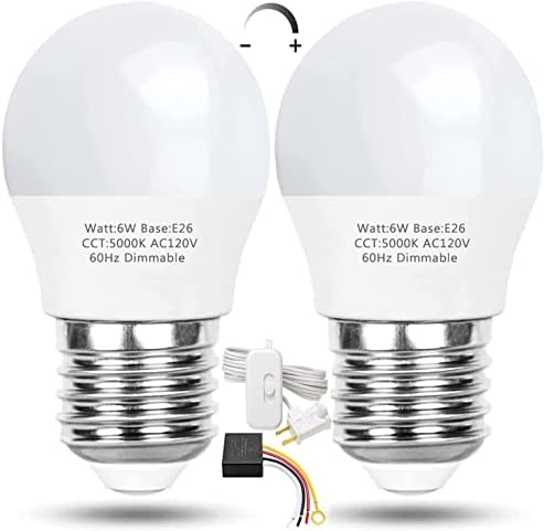Мултифункционална Led лампа GESA, Led лампа за хладилник с 6 W 60 W, A15 с регулируема яркост 120 В, E26 Дневен Бял 5000