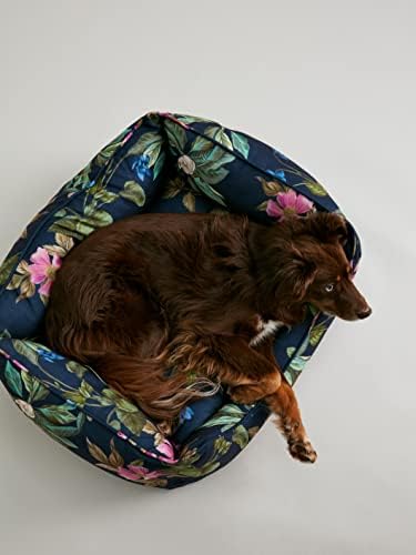 Легло за кучета с Чекмедже за цветове от Розово Дърво Джоулей, Средно