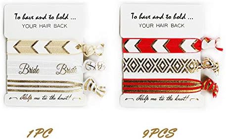 Вратовръзка за Коса LADY & HOME Bride Tribe, Вратовръзка за коса Bridemaids, Вратовръзка за коса Bride Squad за подаръци