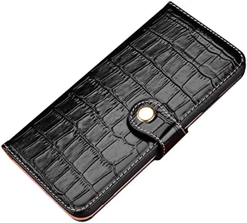 Чанта-портфейл nincyee от естествена кожа за iPhone XR, класически калъф-стойка от естествена кожа с изображение на крокодил