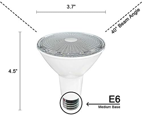 Led лампа SleekLighting LED Par30 с дълго гърло с мощност 11 Вата (еквивалент на 75 W) Студено бял 6500K 800 Лумена,