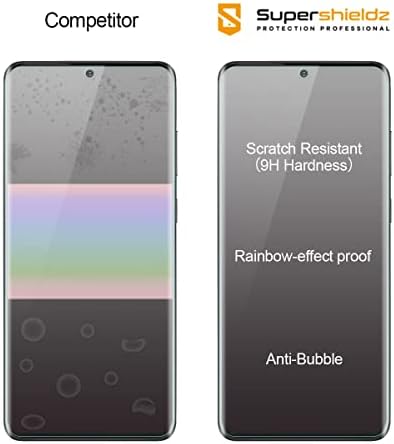 Supershieldz (2 опаковки) е Предназначен за Samsung Galaxy (S20 Plus 5G) Защитен слой от закалено стъкло, 3D изогнутое
