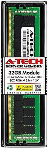 Подмяна на памет A-Tech 32 GB за Synology D4RD-2666-32G| DDR4 2666 Mhz PC4-21300 ECC RDIMM, регистрирана памет DIMM,