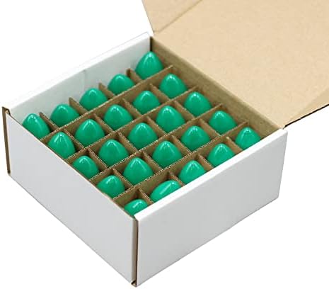 25 Опаковки зелени Led крушки C7 за подмяна на коледните Гирлянди, Керамични led Реколта Крушки капацитет от 0,7 W за