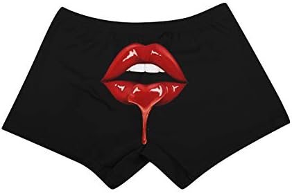 ZDFER Плячка къси Панталони за Жени с Принтом Червено Устата, Тънки къси Панталони, Дамски Модни Панталони за Йога с