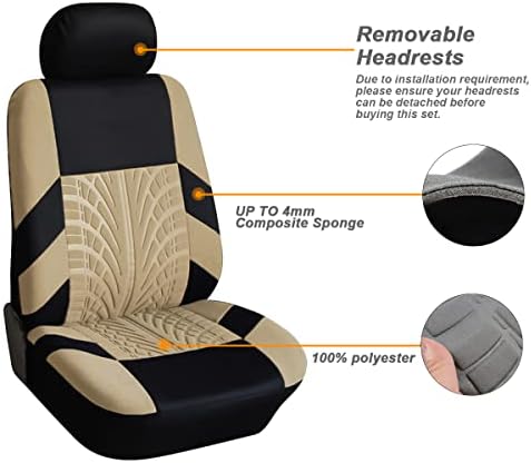 Автомобилна Седалка за предните седалки, Защитни Покривала за автомобилни седалки от Дишаща Водоустойчива Полиестер,
