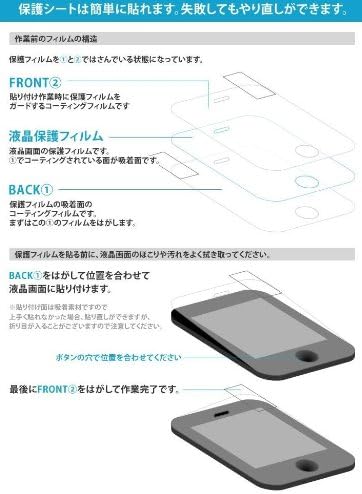 和湘堂 Wakodo 504-0003 Защитен стикер за iPhone 5, iPhone 5s, iPhone 5c на екран и LCD дисплей, прозрачна, лъскава, не подглядывает