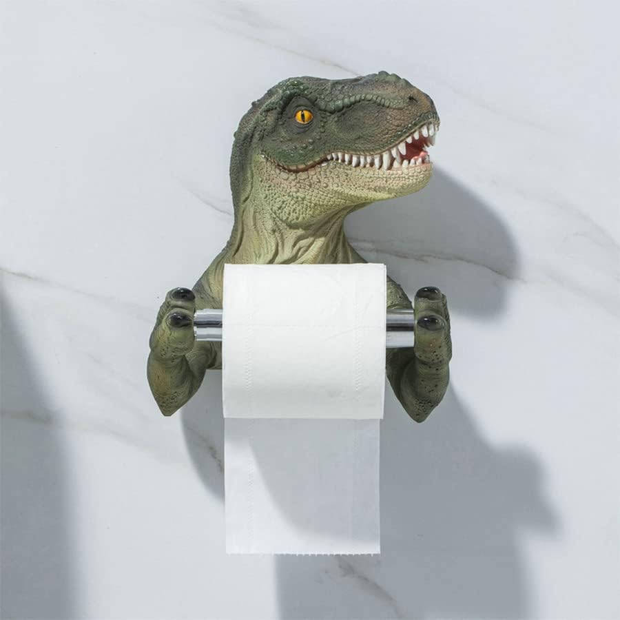3D стойка за Ролка хартия с Динозавром, Стенен Държач За Тоалетна Хартия, тиранозавър рекс, Декоративен Държач За Кърпи