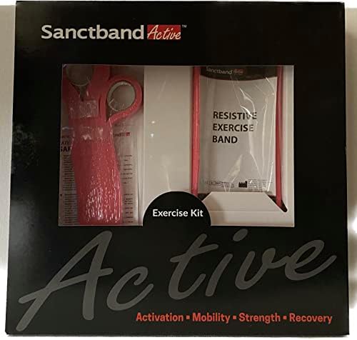 Розовата Лента Sanctband Active Resiatance Band 1 ниво 3 в 1 Комплект за упражнения, Мини-Петлевая Лента, Супер-Петлевая