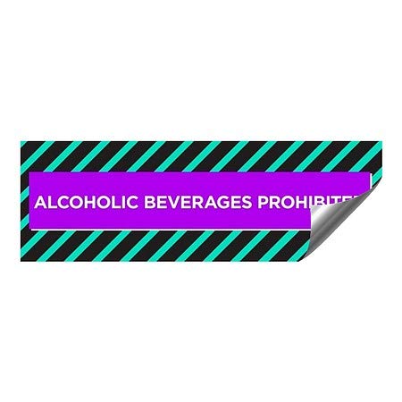 Алкохолни напитки са забранени - Модерен блок Сверхпрочная Промишлена самозалепваща Алуминиева Стикер на стената, 36