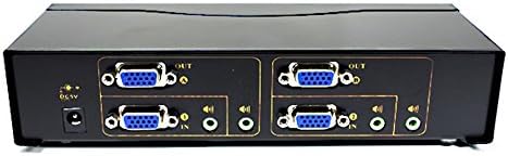 Матричен аудиопереключатель CKL 2x2 VGA с дистанционно управление в метален корпус (CKL-HV2A2)