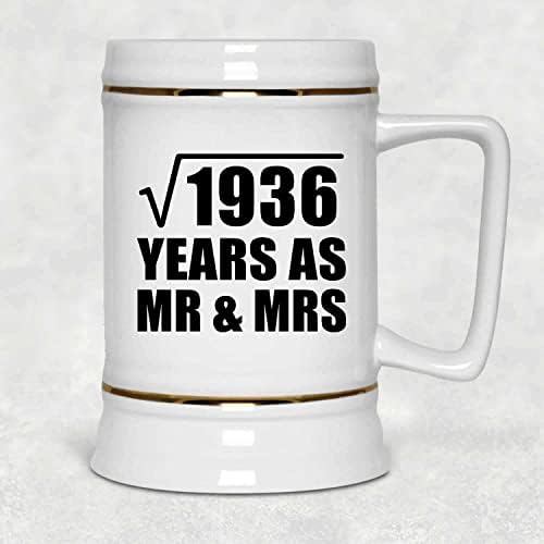 Дизайн с Участието на Корен Квадратен 44-та годишнина от 1936 година под формата на г-н и г-жа Керамична Чаша за бира