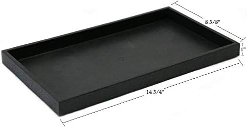 CuteBox 6 Опаковки Черно Пълноценно Штабелируемого Пластмасова Тава за бижута Дълбочина 1 сантиметър