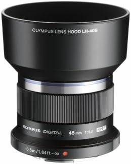 Сенник за обектив Olympus LH-40B за обектив M. Zuiko Digital 45 мм 1:1.8 - Черен