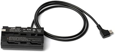 ZITAY USB C за NP-F550 Фиктивен Батерия, Кабел и Адаптер за Захранване, който е Съвместим за Sony NP F970 F750 F770 F960