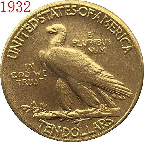 Монета на повикване 1888 Г., Копие от монети във вид на Главата на Индианец, Копие за Подарък за Него, Събиране на монети