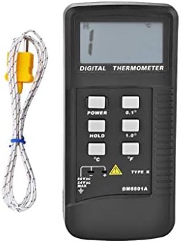 XDKLL Преносим DM6801A Термометър с LCD дигитален Дисплей K-Тип Термодвойка Термометър за Измерване на Температура, Датчик