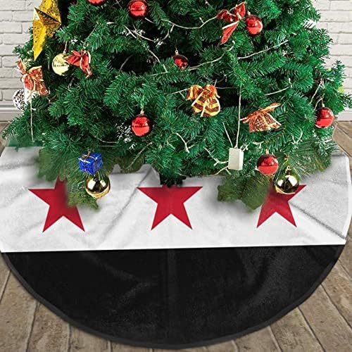 Пола Елхи, 30-48 Инча Сирийски Флаг Дърво Подложка за Коледна Украса Празнични Украси за Партита