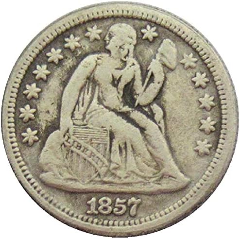 US Naqi 10 US 1857 със сребърно покритие Копие на Възпоменателни монети