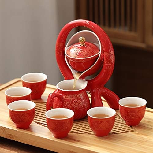 TWDYC Полуавтоматични Чай Комплект за Шлайфане на Керамичен камък, творчески Чай Кунг-фу от Чаено Сервиза, за да проверите