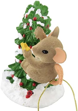 Римска Мишката и Коледно дърво, Очарователна Фигурка с Опашки от Дина Гриффа