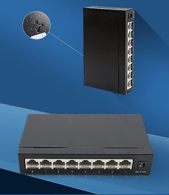 JMT 8-Портов Ethernet 100/1000 М Интелигентна мрежа сплитер за компютърно наблюдение (пластмасова версия на 1000 м)