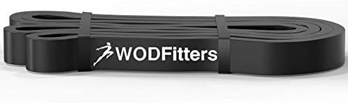 Набор от каучук WODFitters Resistance Band - по една за всеки - Черна и лилава дъвка за стягане