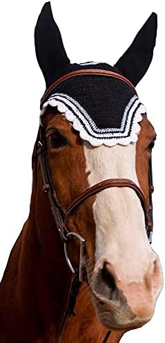 Летят шапката за езда със сребрист люрексом и контрастен цвят - Цвета на пони - Тъмно син / Бял Размер - Пълен
