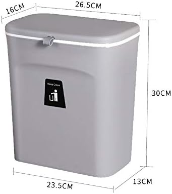 9Л Монтиране на кошче за Боклук, Творческа Кофа кофа за сортиране на отпадъци с капак, Окачен Тип врати за домашно Кухненски