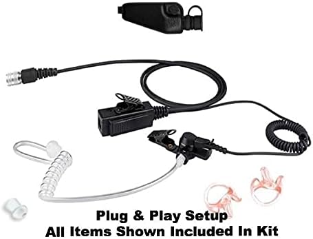 Комплект микрофони и радио за слушалки - Быстроразъемный, съвместим с мультиконтактными устройства Kenwood серии TK и