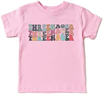 Тениска Threenager, Тениска На Третия Рожден Ден За Деца, Готина Тениска За Деца На 3-тия Рожден Ден